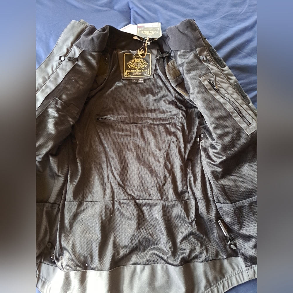 NWT Motorcycle Jacket Roland Sands W/liner Text Sentinel Anthra Body Protection - Picture 6 of 16